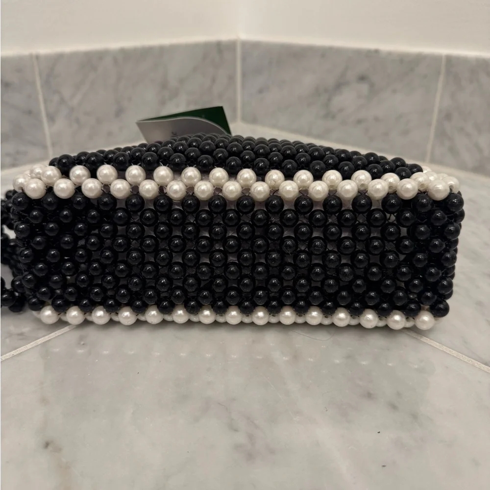 Kate Spade x Target Black and White Beaded Handbag - Picture 7 of 8